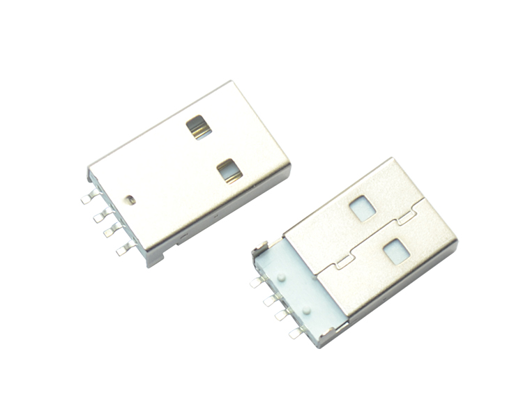 USB AM 4P SMT 白鐵